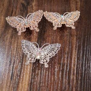 Elegant Butterfly Brooch Set